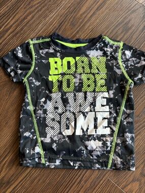 Energy Zone Black & Neon Green 'Born To Be Awesome' Short Sleeve Tee